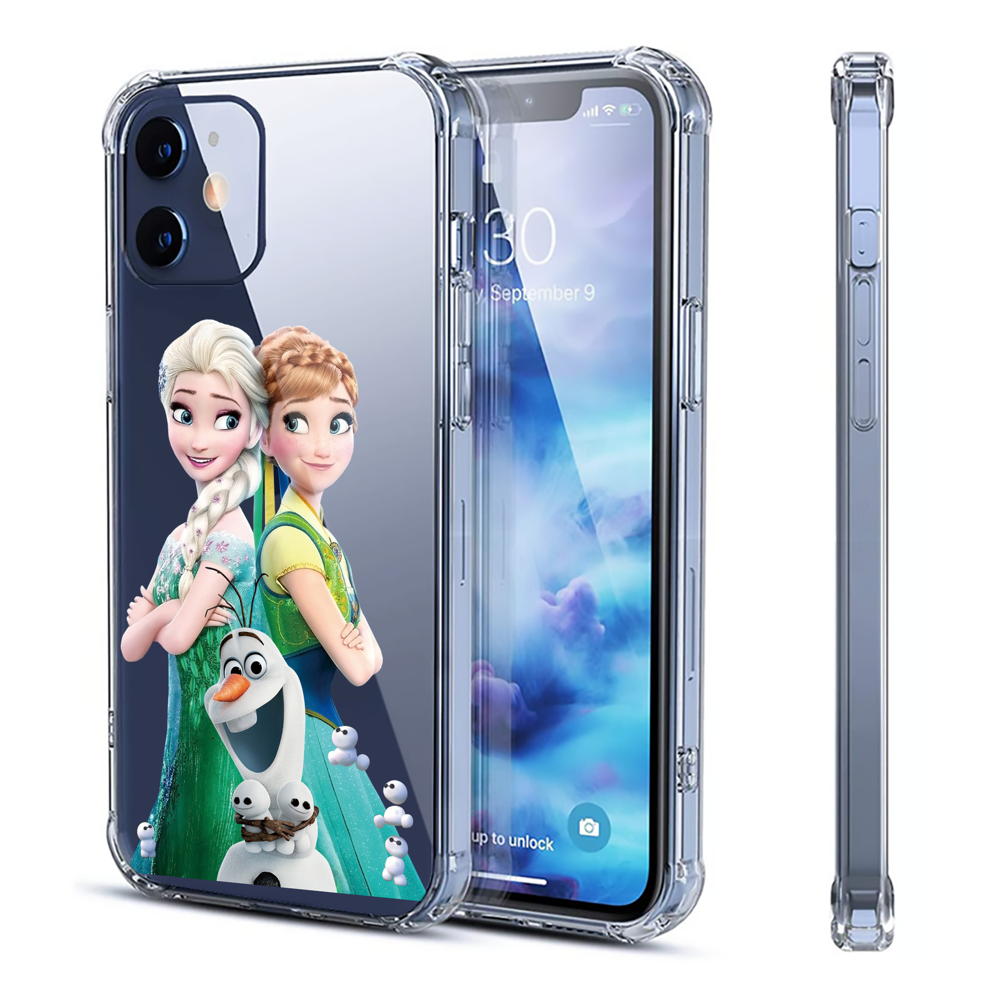 （画像用） アナと雪の女王 アンナ エルサ Frozen Anna Elsa 【iPhone 12シリーズ対応】透明スマホケース（クリアソフトケース）